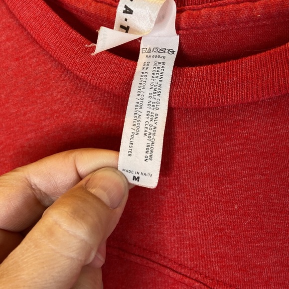 LAT Red and White America Tee Shirt - Picture 7 of 8